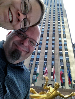 bryan and blair at the foot of prometheus