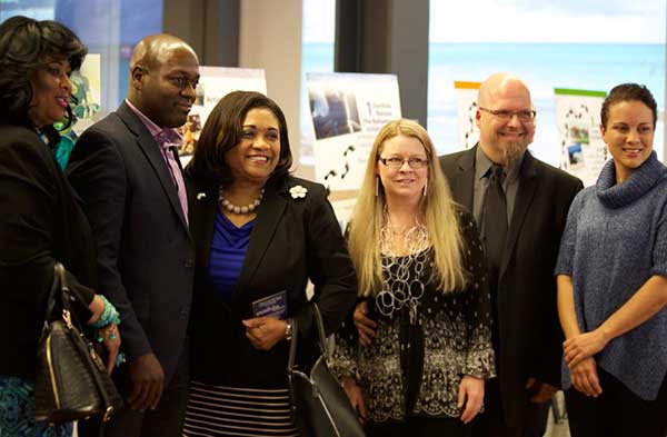 L-R Faith Maycock, Michael Edwards, Paulette Zonicle, Blair & Bryan Anderson, Katrina Cartwright